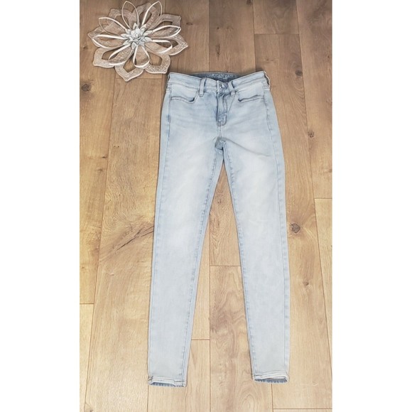 EXCELLENT American Eagle Super Stretch Size 2 Regular X4 Hi-Rise Jegging - Picture 1 of 8